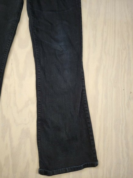 NYDJ Not Your Daughters Jeans Women's SZ 8 Boot Cut Dark Blue Rhinestone Detail - Picture 3 of 11